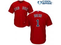Youth Majestic Boston Red Sox #1 Bobby Doerr Authentic Red Alternate Home Cool Base MLB Jersey