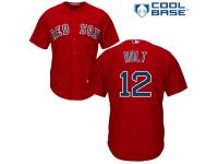 Youth Majestic Boston Red Sox #12 Brock Holt Authentic Red Alternate Home Cool Base MLB Jersey