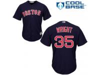 Youth Majestic Boston Red Sox #35 Steven Wright Authentic Navy Blue Alternate Road Cool Base MLB Jersey