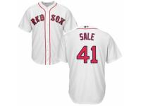 Youth Majestic Boston Red Sox #41 Chris Sale White Home Cool Base MLB Jersey