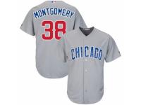Youth Majestic Chicago Cubs #38 Mike Montgomery Grey Road Cool Base MLB Jersey