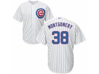 Youth Majestic Chicago Cubs #38 Mike Montgomery White Home Cool Base MLB Jersey