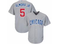 Youth Majestic Chicago Cubs #5 Albert Almora Jr Grey Road Cool Base MLB Jersey