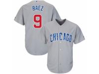 Youth Majestic Chicago Cubs #9 Javier Baez Grey Road Cool Base MLB Jersey