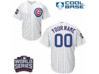 Youth Majestic Chicago Cubs Customized Authentic White Home 2016 World Series Bound Cool Base MLB Jersey