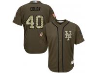 Youth Mets #40 Bartolo Colon Green Salute to Service Stitched Baseball Jersey
