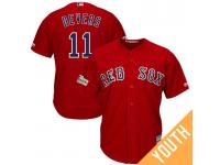 Youth Rafael Devers #11 Boston Red Sox 2017 Postseason Scarlet Cool Base Jersey