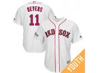 Youth Rafael Devers #11 Boston Red Sox 2017 Postseason White Cool Base Jersey