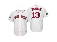 Youth Red Sox 2018 Postseason Home White Hanley Ramirez Cool Base Jersey