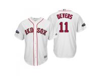 Youth Red Sox 2018 Postseason Home White Rafael Devers Cool Base Jersey
