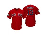 Youth Red Sox 2018 World Series Majestic Scarlet Hanley Ramirez Cool Base Jersey