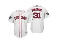 Youth Red Sox 2018 World Series Majestic White Drew Pomeranz Cool Base Jersey