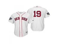 Youth Red Sox 2018 World Series Majestic White Jackie Bradley Jr. Cool Base Player Number Jersey