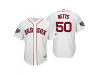 Youth Red Sox 2018 World Series Majestic White Mookie Betts Cool Base Jersey