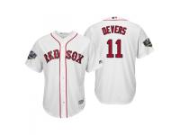 Youth Red Sox 2018 World Series Majestic White Rafael Devers Cool Base Jersey