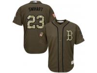 Youth Red Sox #23 Blake Swihart Green Salute to Service Stitched Baseball Jersey