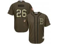 Youth Red Sox #26 Wade Boggs Green Salute to Service Stitched Grey Jersey