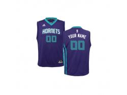 Charlotte Hornets adidas Toddler Custom Replica Road Jersey - Purple