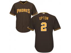 Coffee B.J. Upton Men #2 Majestic MLB San Diego Padres Cool Base Alternate Jersey