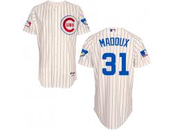 Cream Greg Maddux Men #31 Majestic MLB Chicago Cubs 1969 Turn Back The Clock Jersey