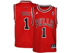 Derrick Rose Chicago Bulls adidas Preschool Replica Road Jersey - Red