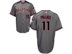 Gray A. J. Pollock Authentic Player  Men #11 Majestic MLB Arizona Diamondbacks 2016 New Cool Base Jersey