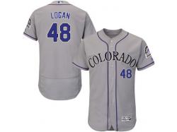 Gray Boone Logan Men #48 Majestic MLB Colorado Rockies Flexbase Collection Jersey