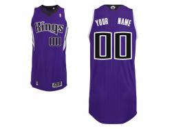 Men Sacramento Kings adidas Custom Authentic Road Jersey - Purple