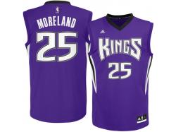 Men Sacramento Kings Eric Moreland adidas Purple Replica Road Jersey