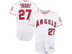 Men's Los Angeles Angels of Anaheim Mike Trout Majestic White Flexbase Authentic Collection Player Jersey