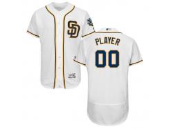 Men's San Diego Padres Majestic White Flexbase Authentic Collection Custom Jersey