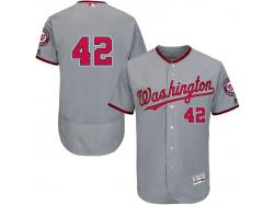 Men's Washington Nationals Jackie Robinson Majestic Gray Authentic Collection Flexbase Jersey