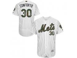 Mets #30 Michael Conforto White (Blue Strip) Flexbase Authentic Collection 2016 Memorial Day Stitched Baseball Jersey