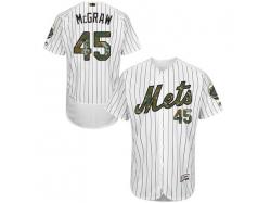 Mets #45 Tug McGraw White (Blue Strip) Flexbase Authentic Collection 2016 Memorial Day Stitched Baseball Jersey