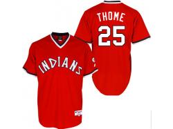 Red Jim Thome Men #25 Majestic MLB Cleveland Indians 1978 Turn Back The Clock Jersey