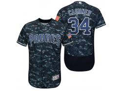 San Diego Padres Andrew Cashner #34 Navy Digital Camo Authentic Collection Flexbase Jersey