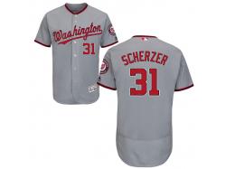 Washington Nationals #31 Max Scherzer Grey Flexbase Authentic Collection Stitched Baseball Jersey