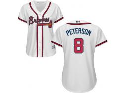 White Jace Peterson Women #8 Majestic MLB Atlanta Braves 2016 New Cool Base Jersey