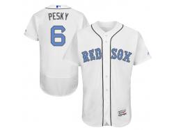 White Johnny Pesky Men #6 Majestic MLB Boston Red Sox 2016 Father Day Fashion Flex Base Jersey