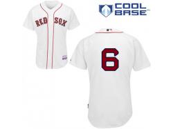 White Johnny Pesky Men #6 Majestic MLB Boston Red Sox Cool Base Home Jersey