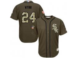 White Sox #24 Early Wynn Green Salute to Service Stitched Baseball Jersey