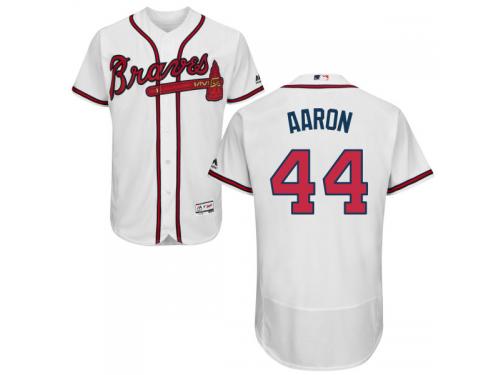 Atlanta Braves #44 Hank Aaron White Flexbase Authentic Collection Stitched Baseball Jersey