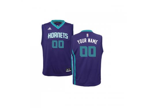 Charlotte Hornets adidas Toddler Custom Replica Road Jersey - Purple