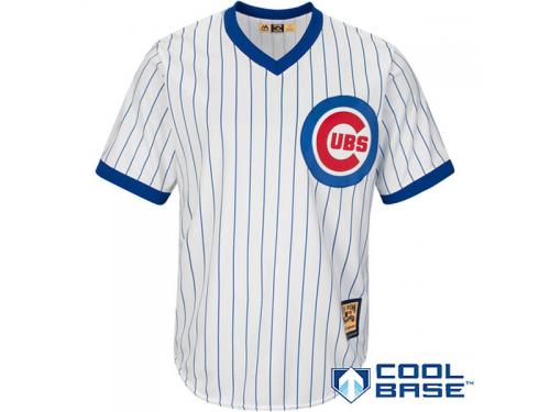 Chicago Cubs Majestic Cooperstown Cool Base Jersey C White