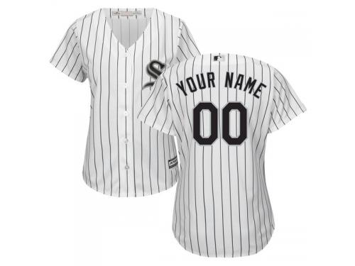 Chicago White Sox Majestic Women's Cool Base Custom Jersey - White Black