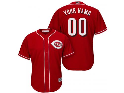 Cincinnati Reds Majestic Cool Base Custom Jersey - Red