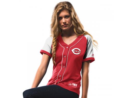 Cincinnati Reds Majestic Women's Fashion Replica Jersey - Red