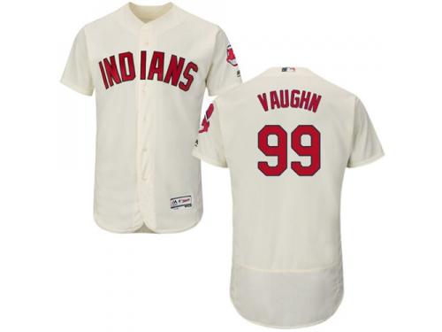 Cleveland Indians #99 Ricky Vaughn Cream Flexbase Authentic Collection Stitched Baseball Jersey