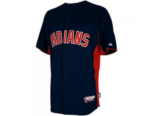 Cleveland Indians Majestic Cool Base Batting Practice Jersey - Navy