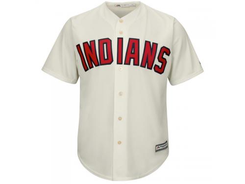 Cleveland Indians Majestic Official Cool Base Team Jersey - Cream